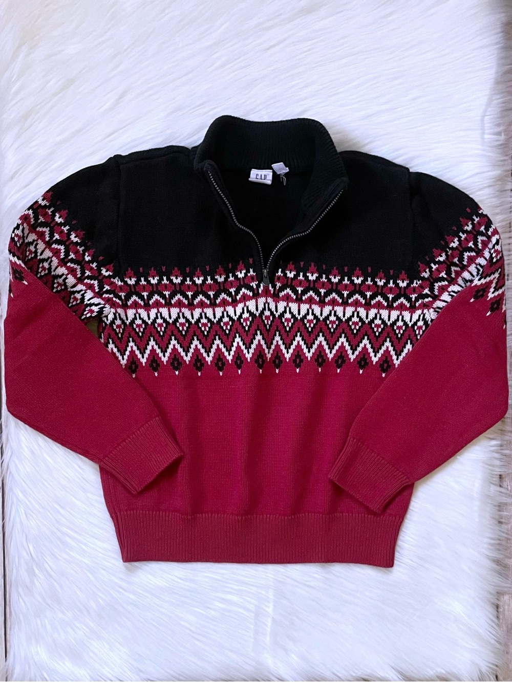 Gap Kids Fair Isle 1/4 Zip Pullover Sweater